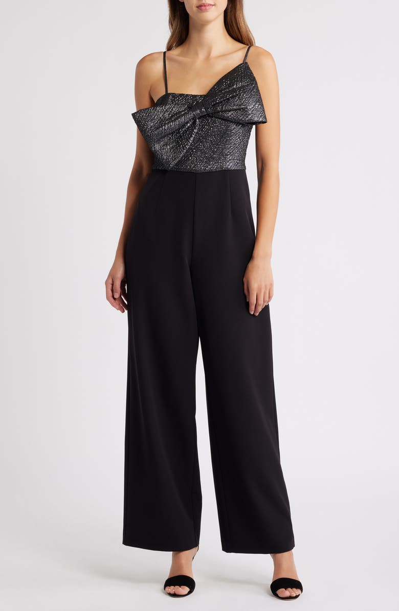 Anne Klein Asymmetric Wide Leg Jumpsuit, Main, color,