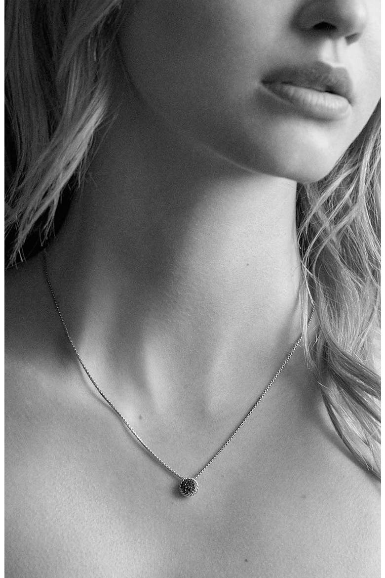 Châtelaine Pavé Pendant Necklace with Diamonds, Alternate, color, BLACK DIAMOND