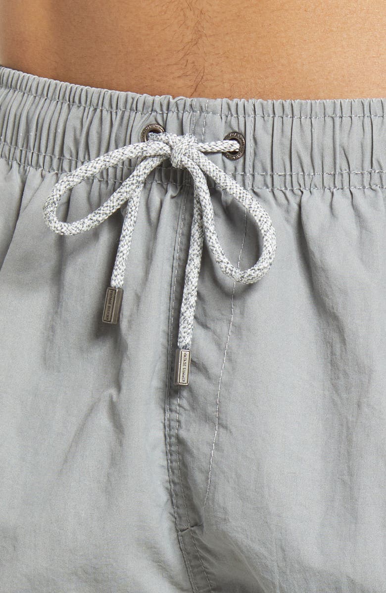 Vintage Summer Solid Washed Water Repellent Swim Trunks, Alternate, color,