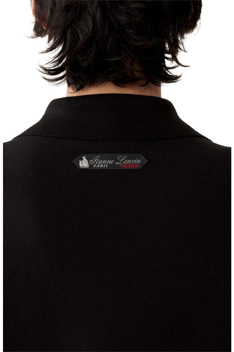 Zip Jacket In Silk And Cotton Jacquard, Alternate, color, Black/Ecru