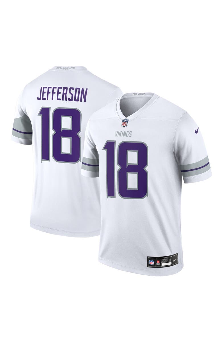 Nike Men's Nike Justin Jefferson White Minnesota Vikings Alternate Legend Player Jersey, Main, color, White