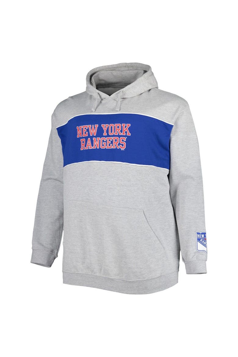 Men's Artemi Panarin Heather Gray New York Rangers Big & Tall Player Pullover Hoodie, Alternate, color, Heather Gray