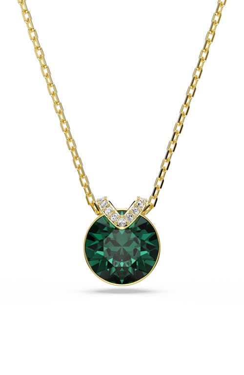 Swarovski Bella Gold-tone Plated V Pendant Necklace In Gold