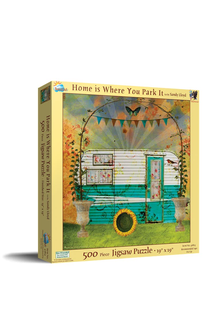 Home is Where you Park it 500 piece Jigsaw Puzzle for Adults, Main, color, Multicolor