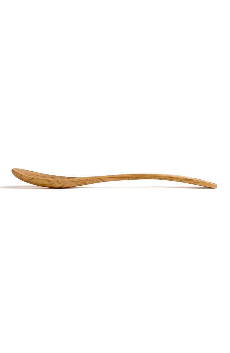 Berard Handcrafted Olive Wood 12 Inch Slotted Spoon, Alternate, color, Brown