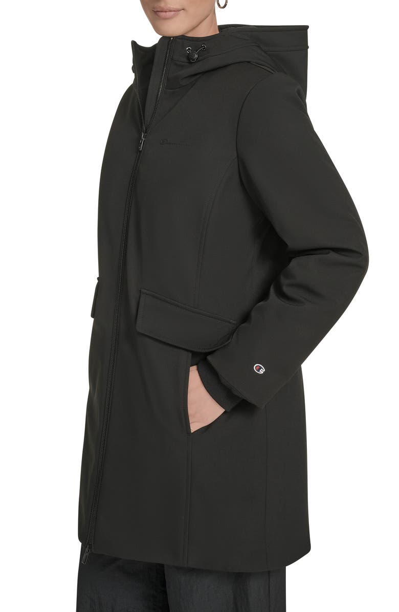 Champion Hooded Coat, Alternate, color, Black