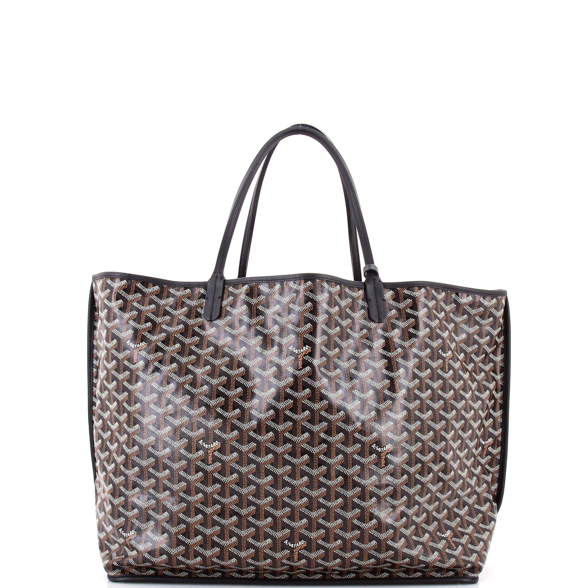 Pre-Owned Goyard Anjou Reversible Tote Coated Canvas GM, Alternate, color, Black