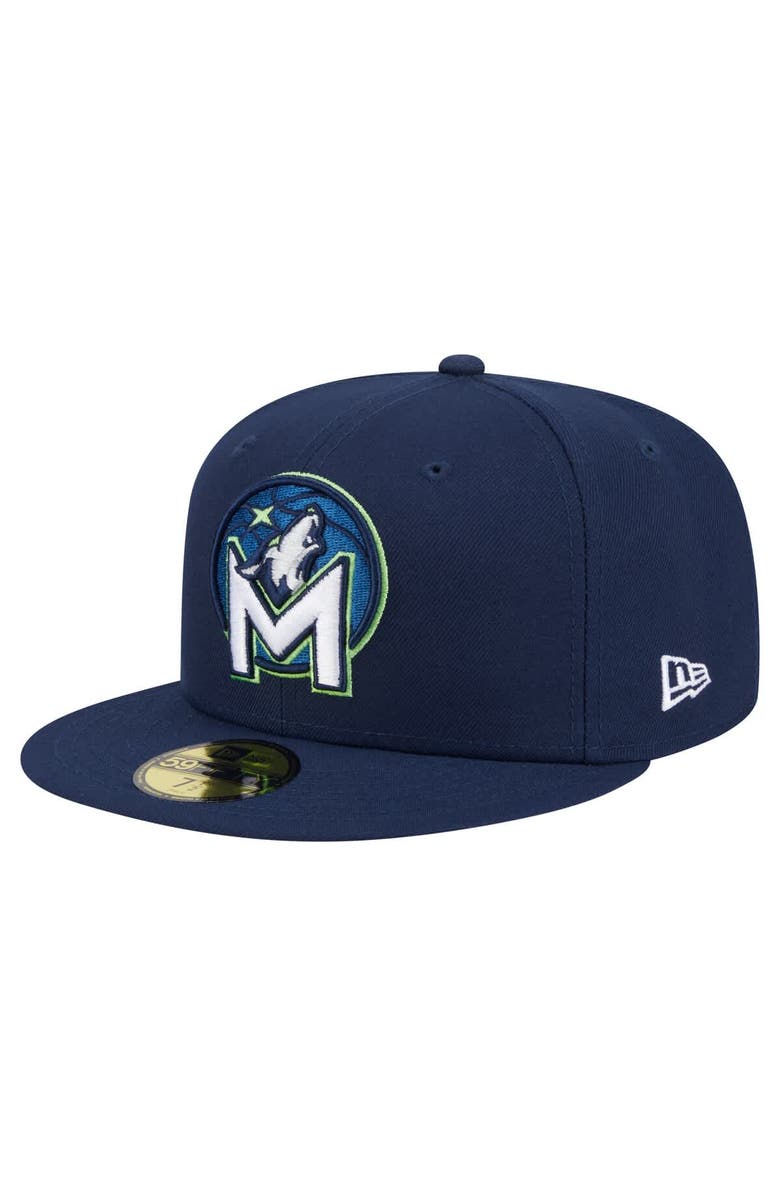 New Era Men's New Era  Navy Minnesota Timberwolves Deceptor 59FIFTY Fitted Hat, Alternate, color, Navy