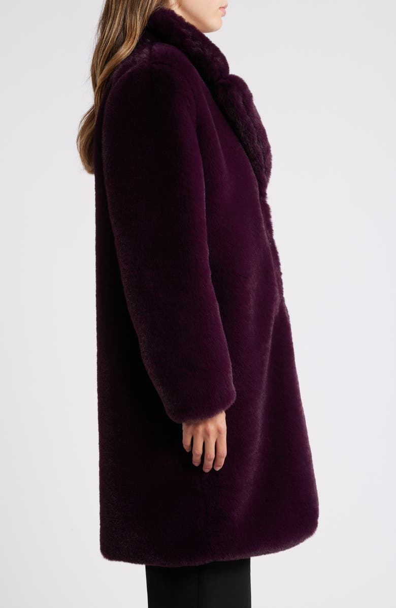 Anne Klein Faux Fur Coat, Alternate, color, 