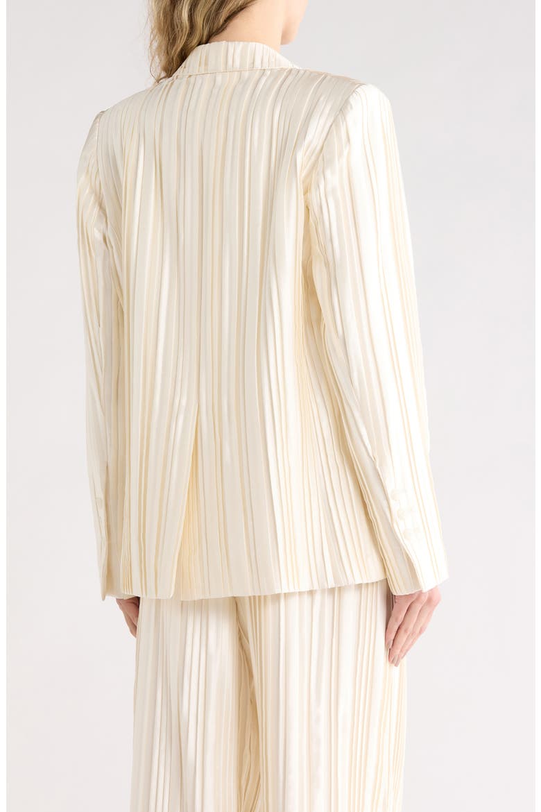 Next Pleated Silk Blazer, Alternate, color, ANTIQUE IVORY
