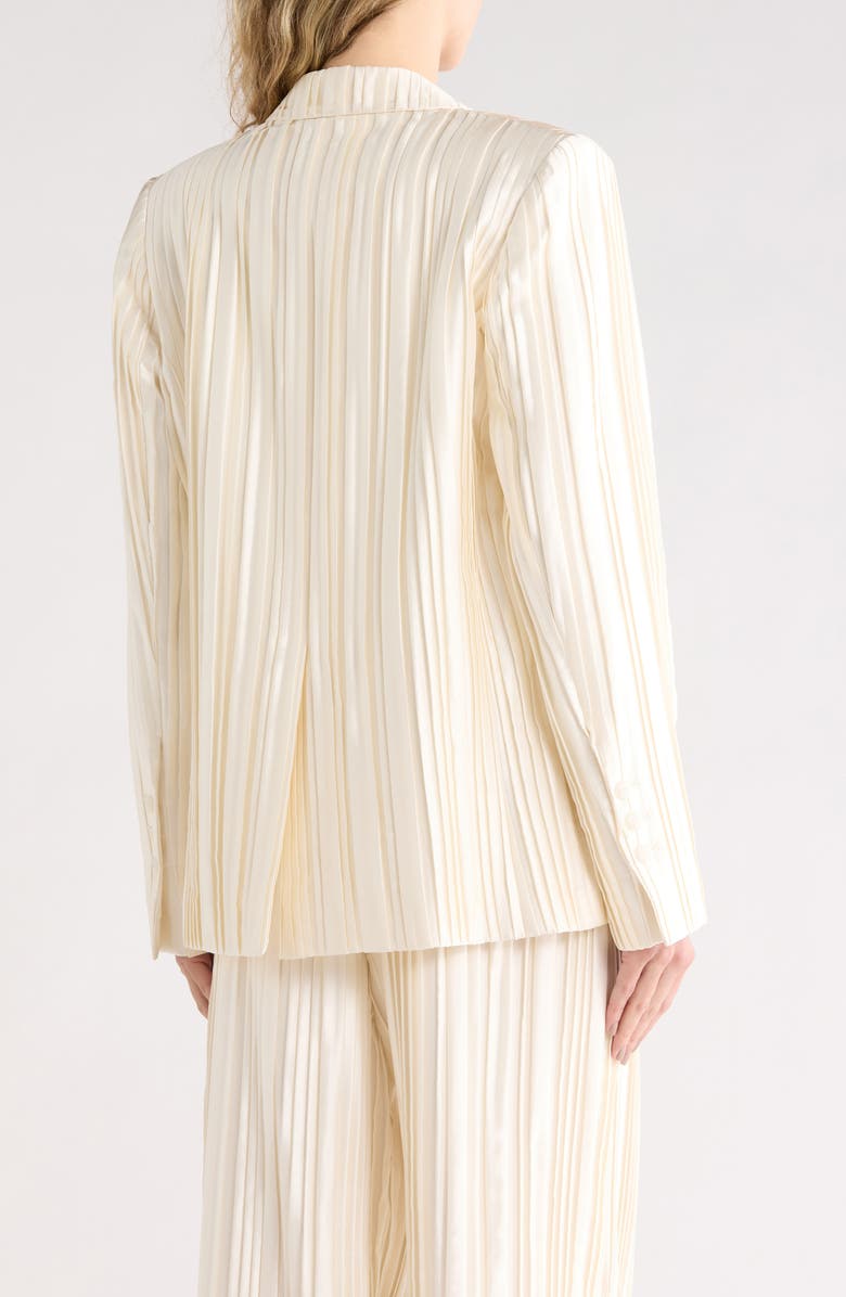 TWP Next Pleated Silk Blazer, Alternate, color, Antique Ivory