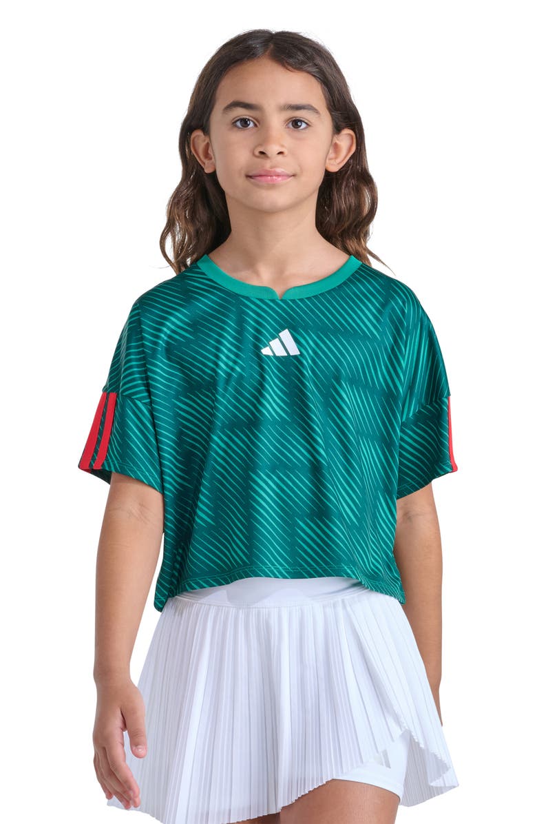adidas Kids' Badge of Sport Logo Soccer T-Shirt, Alternate, color, Bold Green