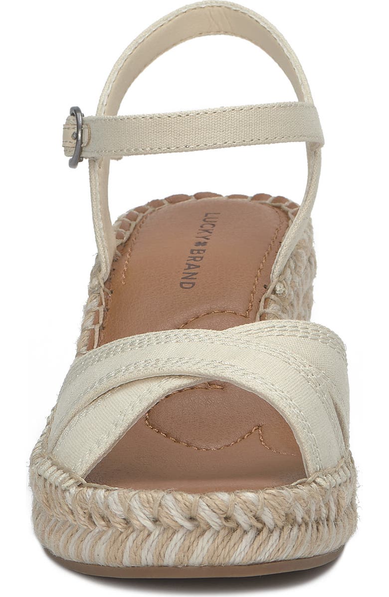 Lucky Brand Candyr Platform Wedge Sandal, Alternate, color, Vanilla