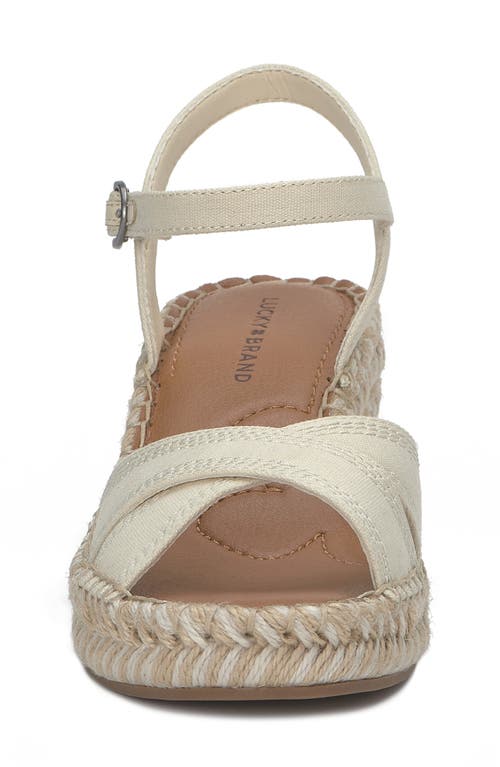 Lucky Brand Candyr Platform Wedge Sandal In Vanilla