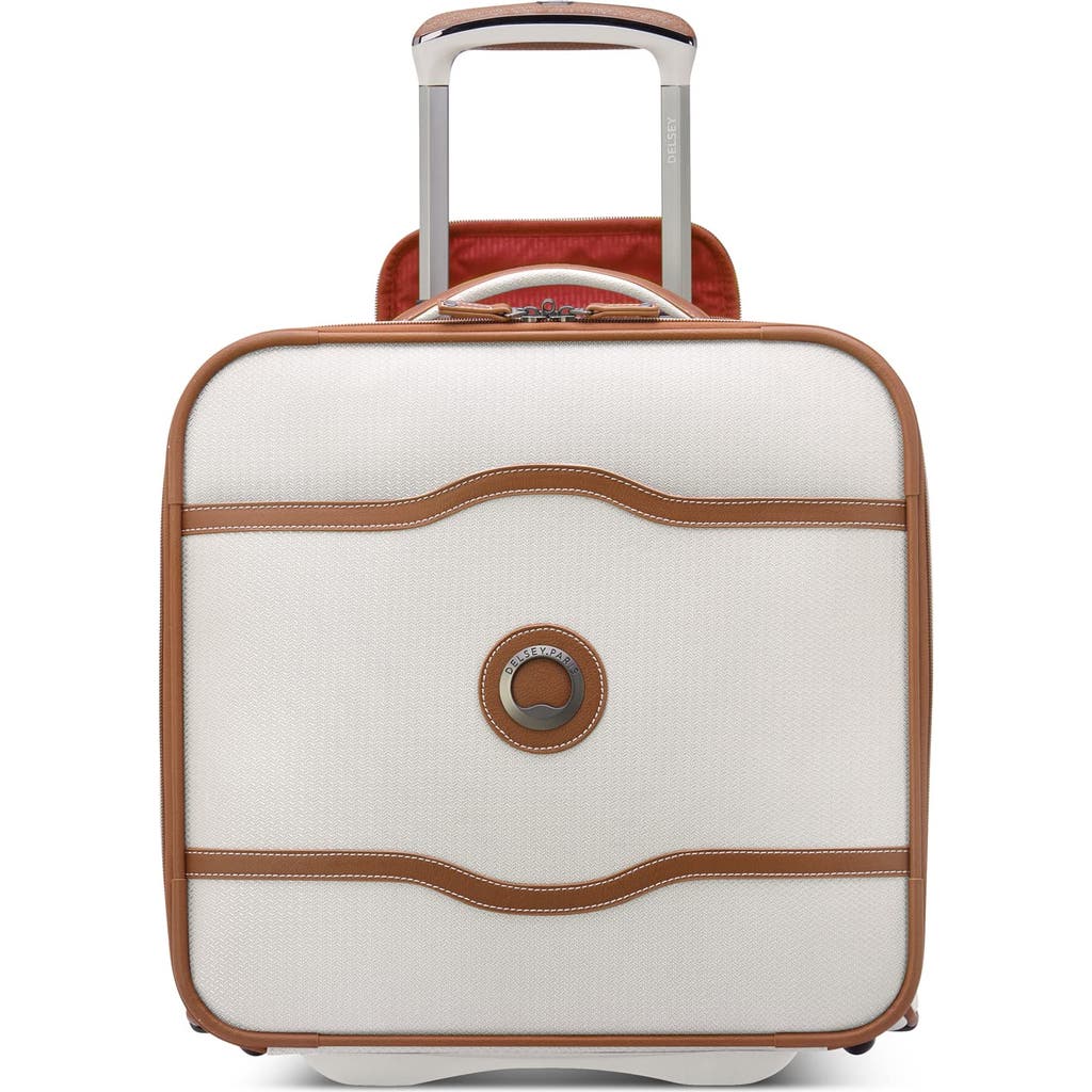 Delsey Paris Chatelet 2.0 Softside Carry On 16 Inch Luggage Under-seater With 2 Wheels In Angora