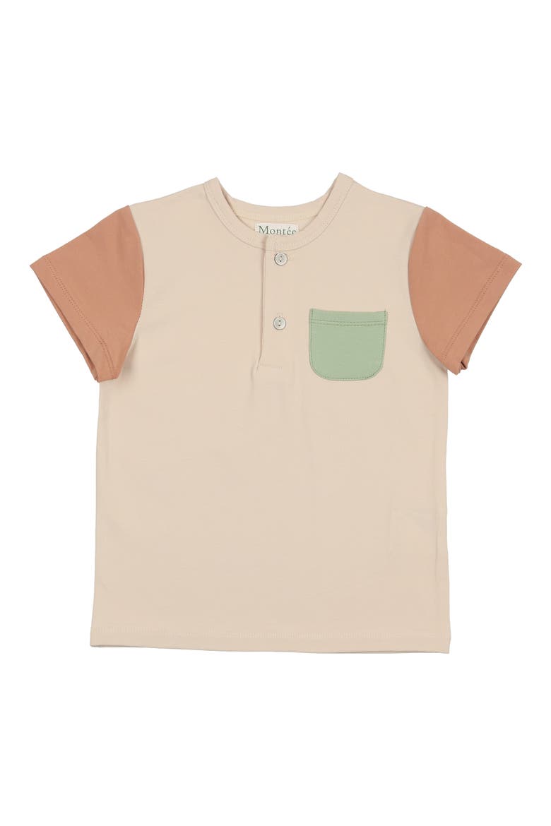 Kids' Sunshine Rainbow Henley, Main, color, TANGERINE