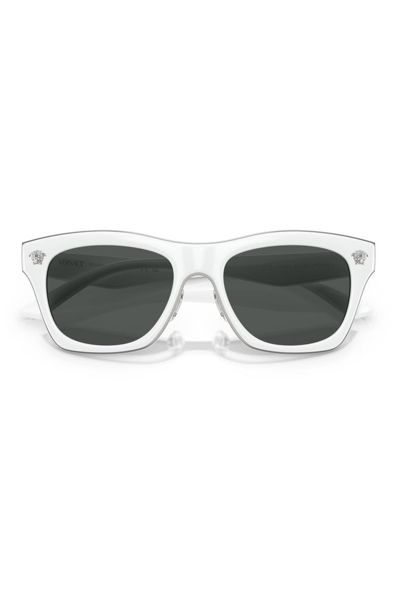 53mm Rectangular Sunglasses, Alternate, color, WHITE