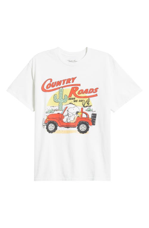 Junk Food Peanuts® Snoopy Cotton Graphic T-shirt In White