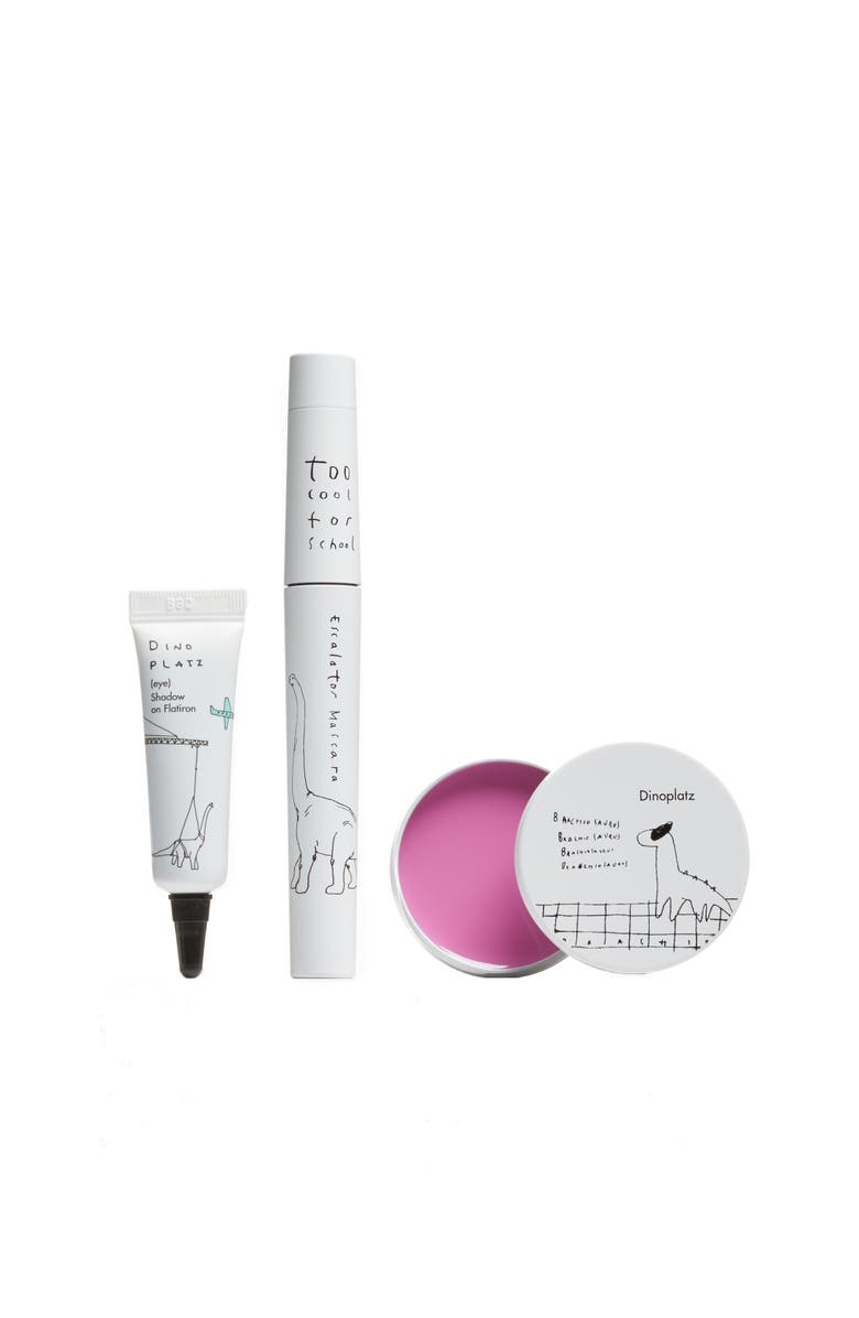 Too Cool for School Dinoplatz Makeup Essential Eye Shadow, Mascara & Lip Balm Set, Main, color,