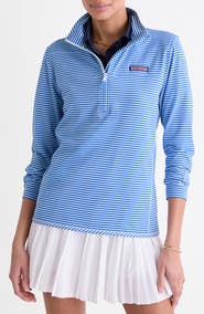 vineyard vines Microstripe Sankaty Half Zip Shep Shirt