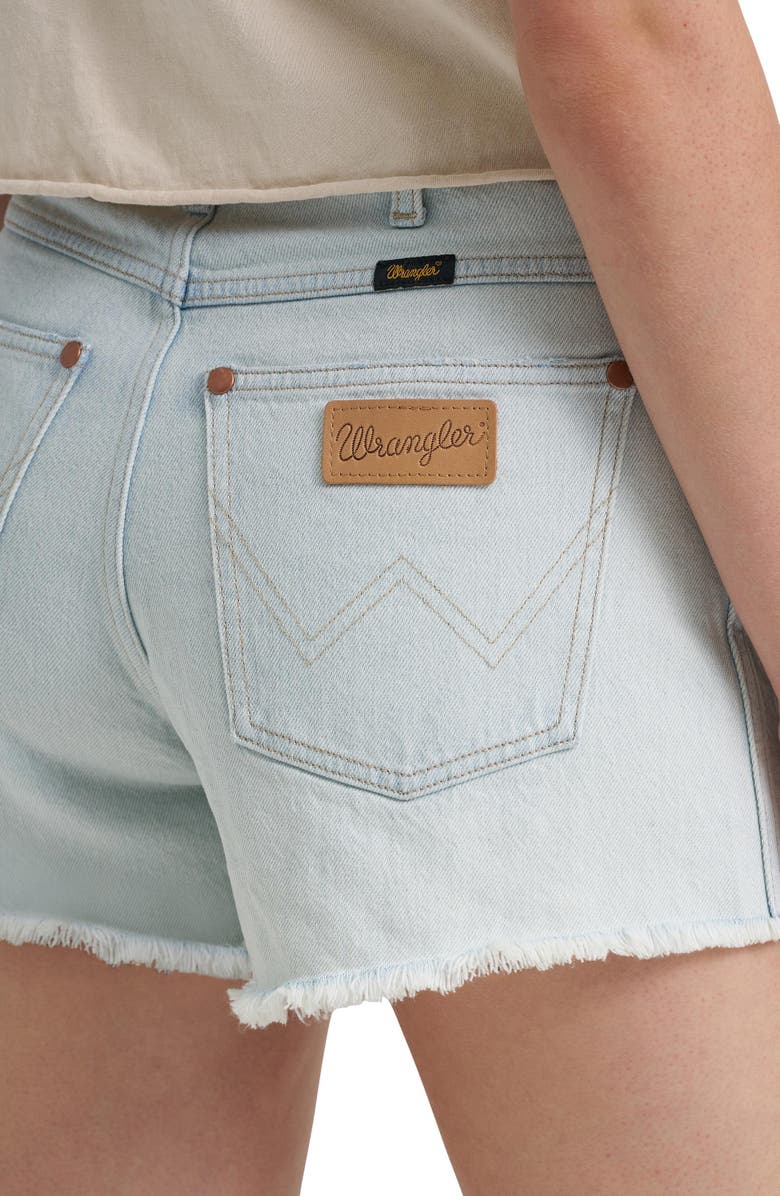 Wrangler Cowboy High Waist Denim Cutoff Shorts, Alternate, color, 