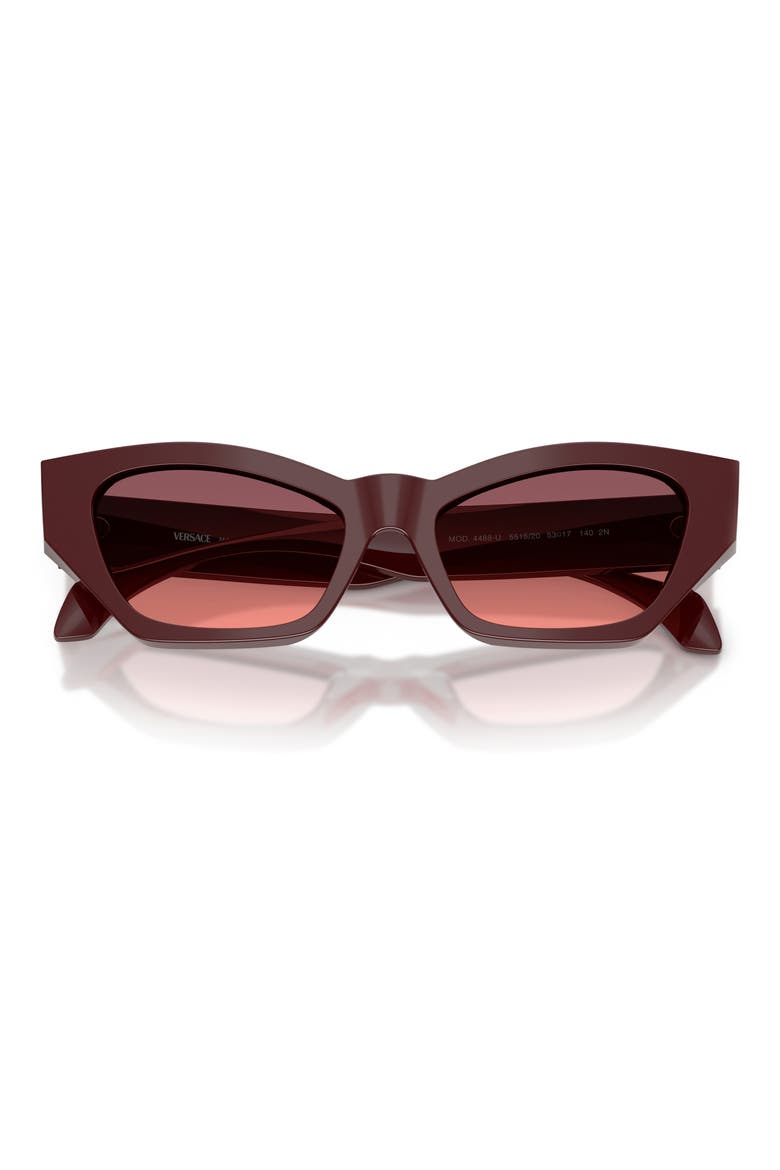 53mm Cat Eye Sunglasses, Alternate, color, SOLID RED / PINK VIOLET