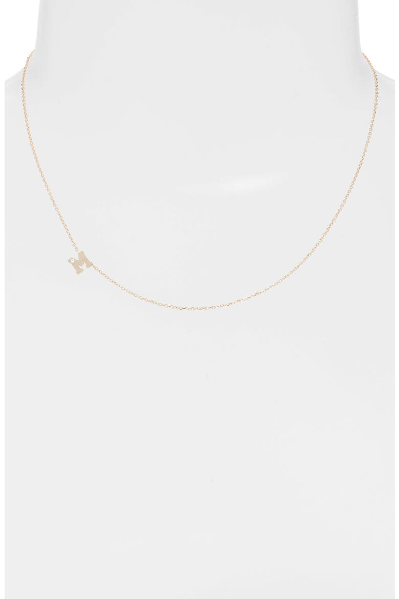 Diamond Initial Necklace, Alternate, color, M