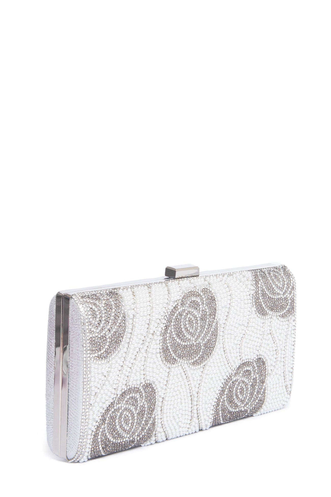 Lauren Lorraine Bouquet Clutch, Alternate, color, Silver