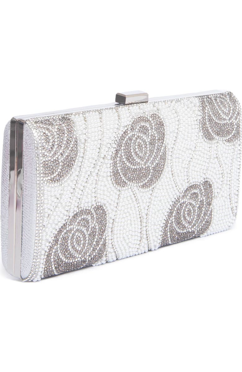 Lauren Lorraine Bouquet Clutch, Alternate, color, Silver