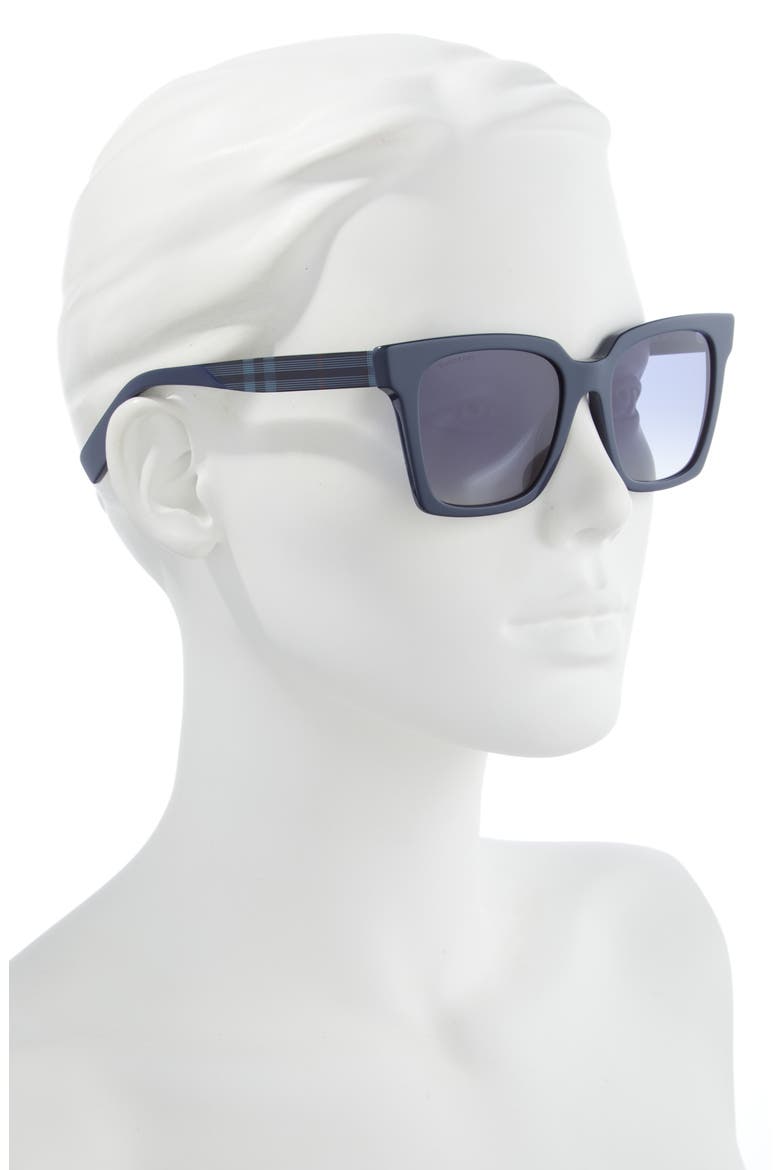53mm Gradient Square Sunglasses, Alternate, color, BLUE
