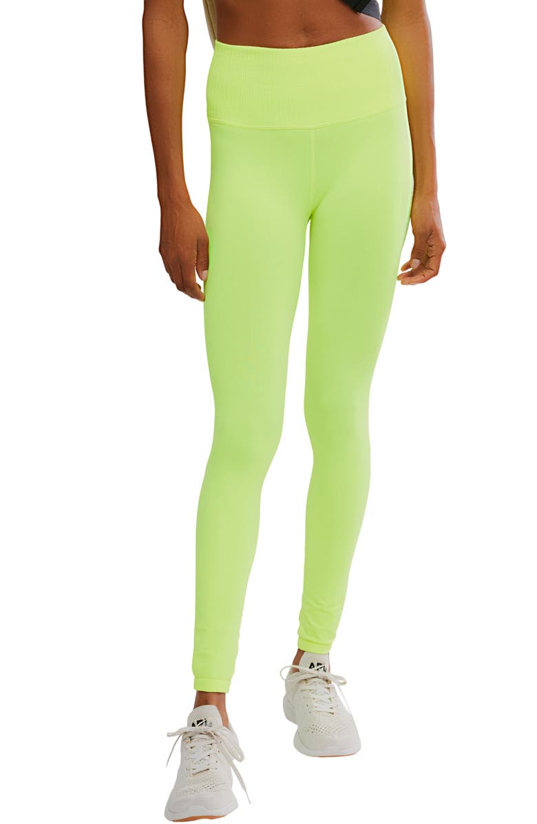 Free People FP Movement Good Karma Leggings, Main, color, Highlighter