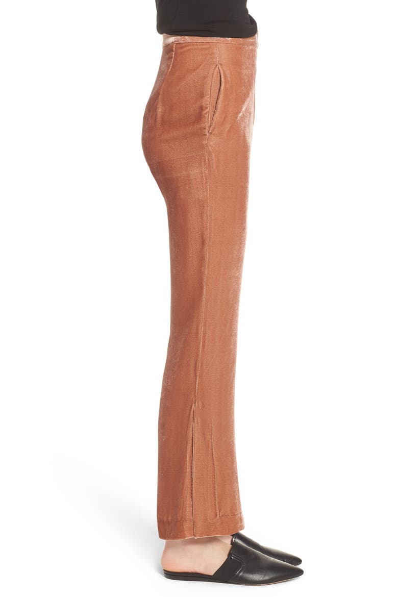 Bushwick Velvet Pants, Alternate, color, BROWN