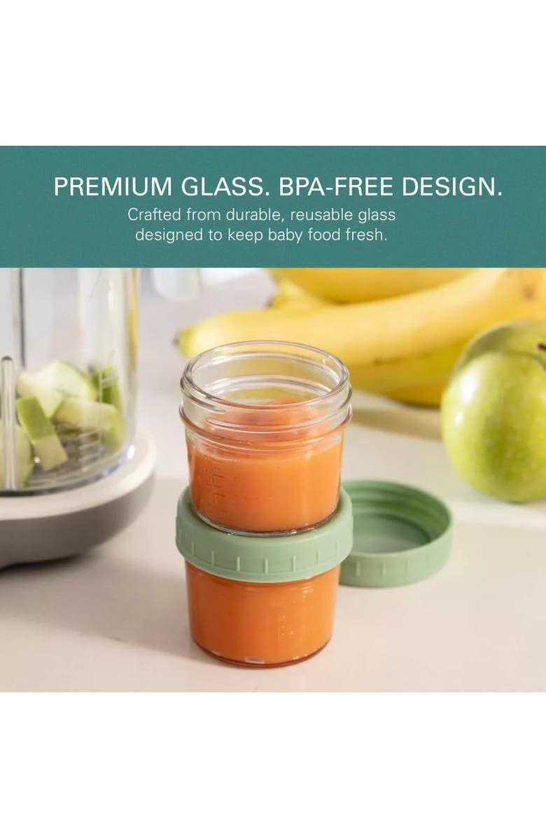 Sperric Glass Baby Food Storage Jars with Compact Baby Food Steamer and Blender Set, Alternate, color,