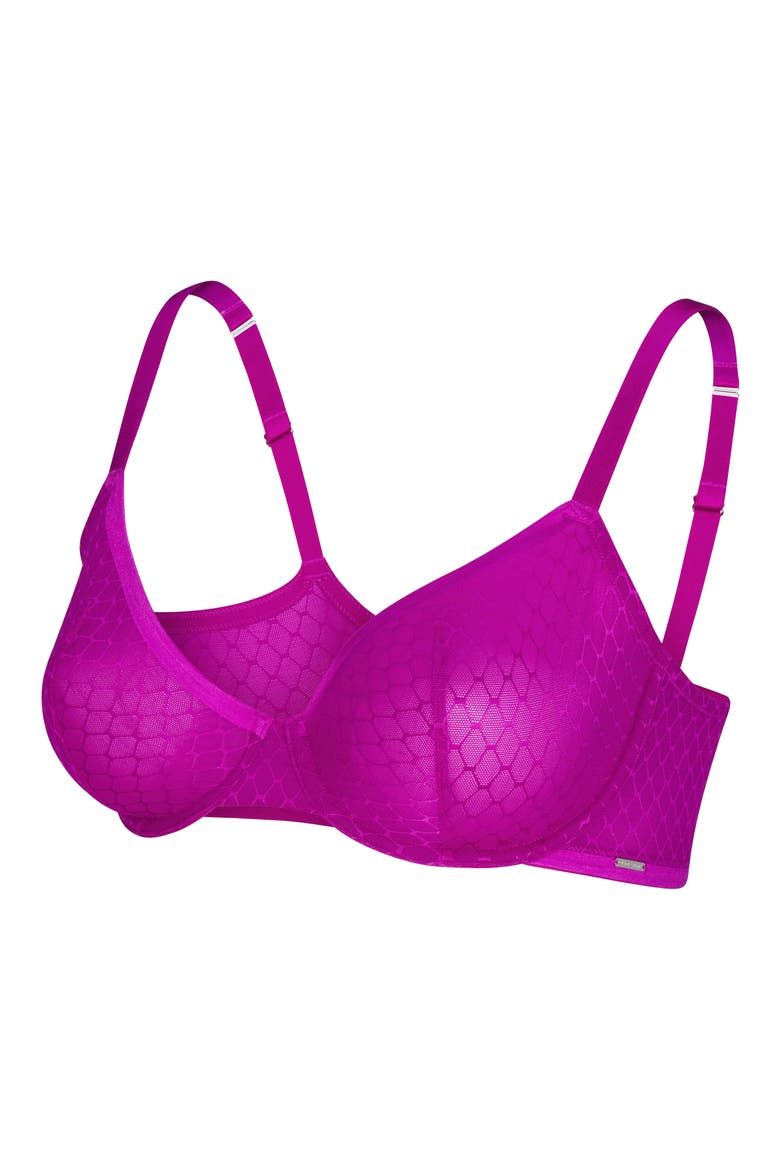 Show 'N Tell Mesh Unlined Demi Bra, Alternate, color, TRY ME PURPLE