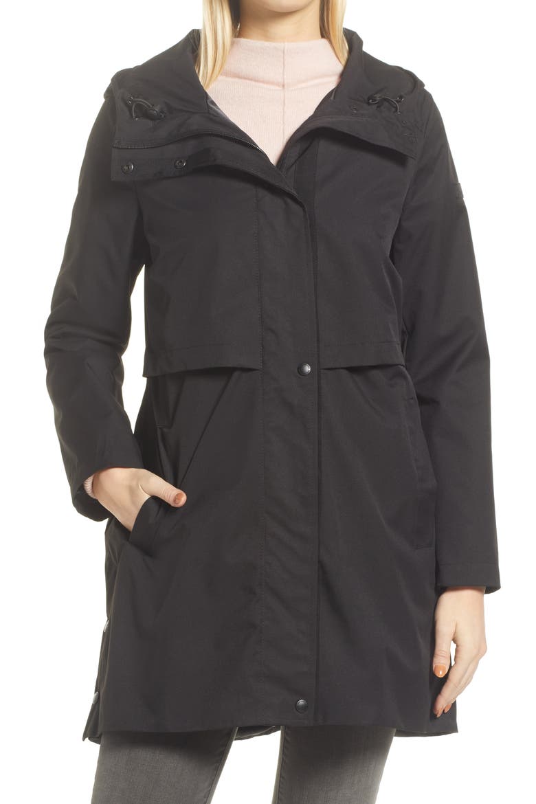 Water Repellent Rain Jacket, Alternate, color, BLACK