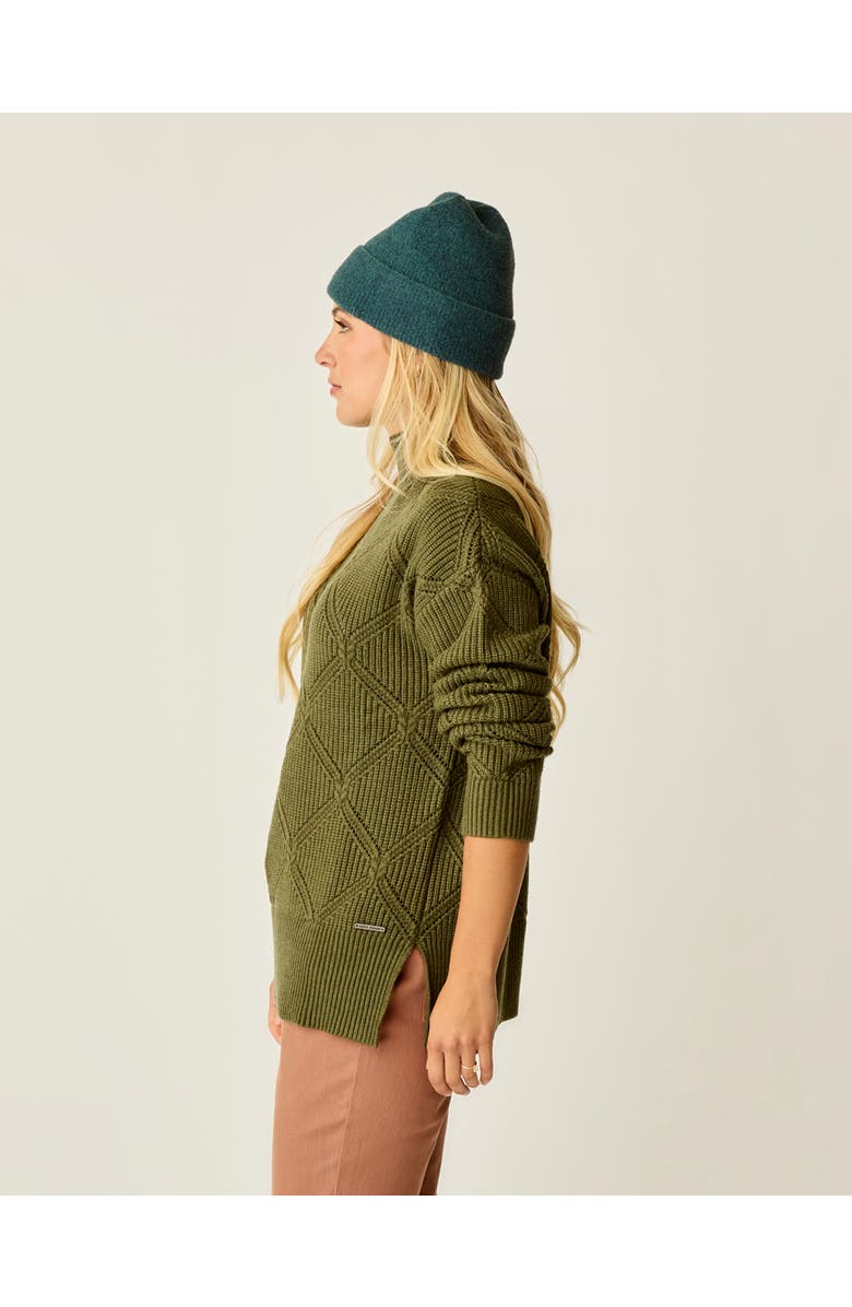 Carve Designs Woodward Allover Sweater, Alternate, color, Fir Heather