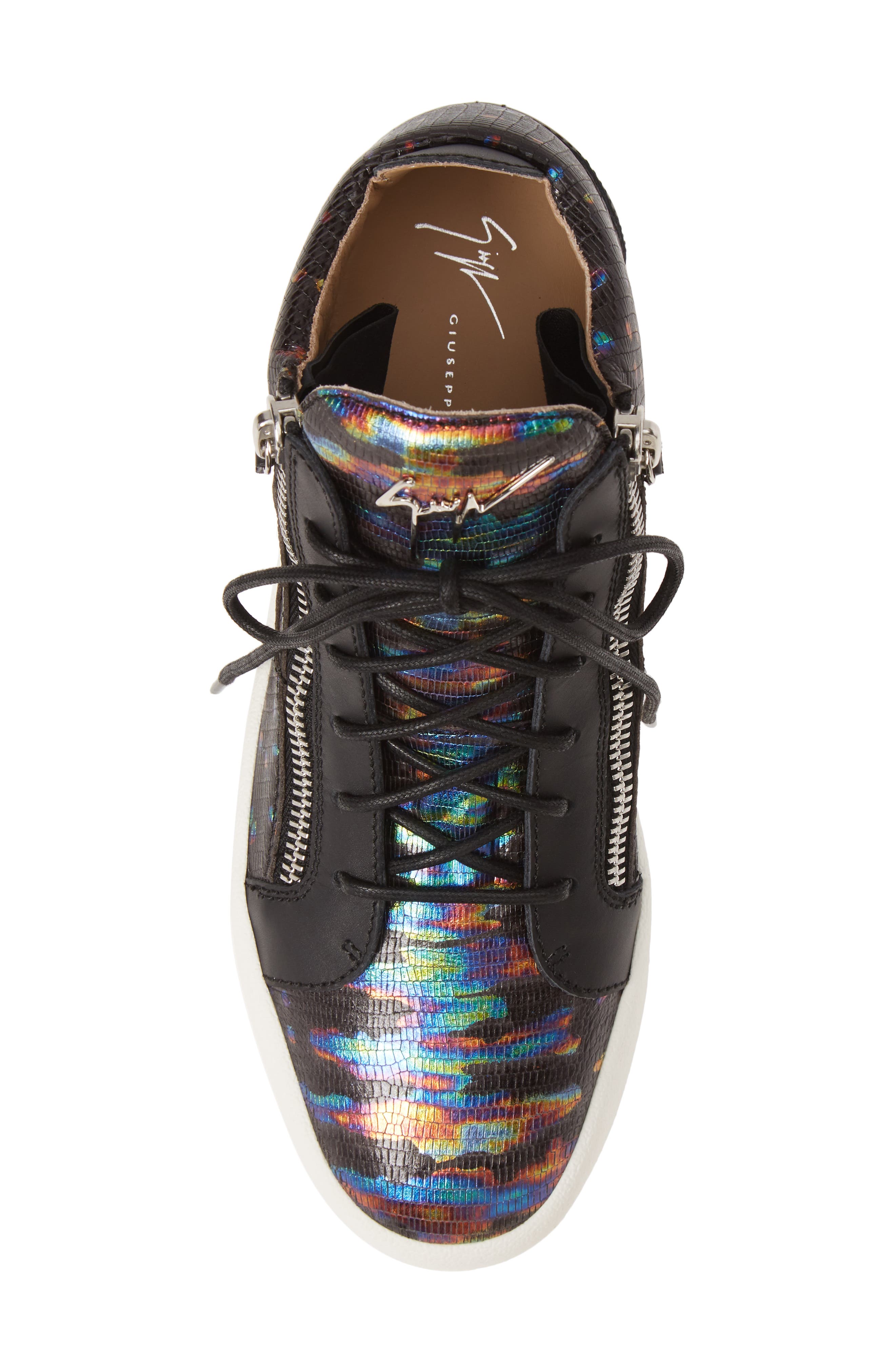 Giuseppe Zanotti Croc Embossed Sneaker, Alternate, color, 