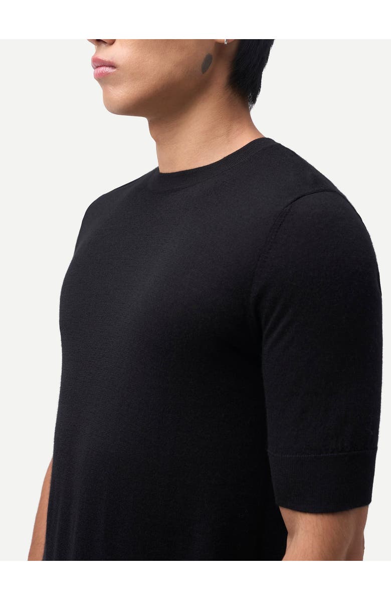 GOBI Mongolian Cashmere Silk Cashmere Crew Neck T-Shirt, Alternate, color, Blue Graphite