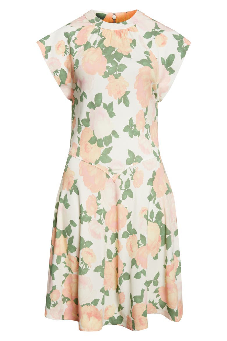 Peony Print Dress, Alternate, color, MULTICOLOR PINK