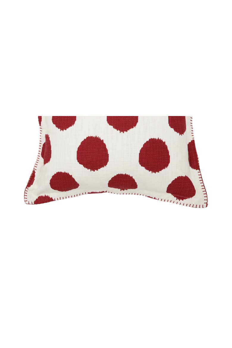 Ruby Dot Printed Throw Pillow, 20" x 20", Alternate, color, Red