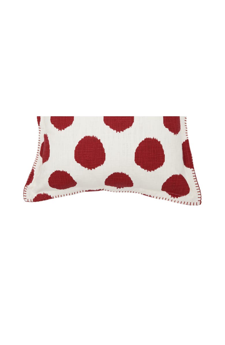 carol & frank Ruby Dot Printed Throw Pillow, 20" x 20", Alternate, color, Red