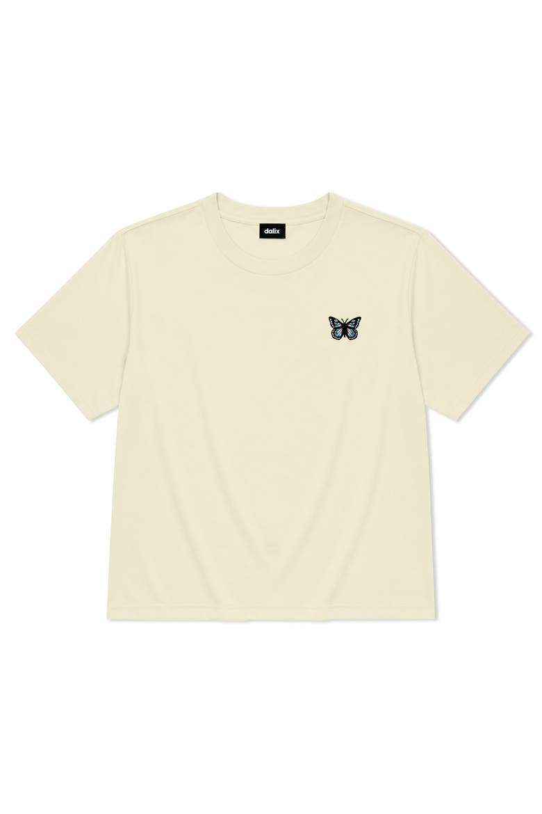 Butterfly Relaxed Midweight Jersey Tee, Main, color, Butter