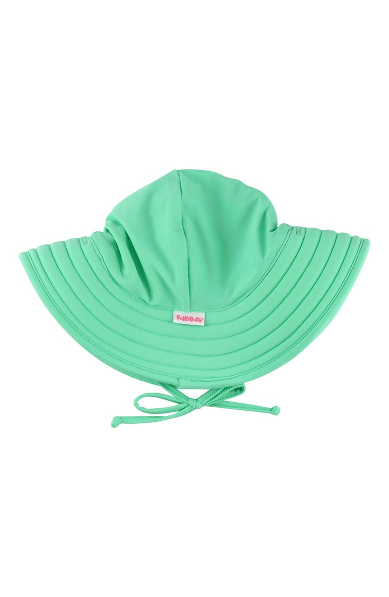 RuffleButts UPF50 Sun Protected Swim Hat, Main, color, Spring Green