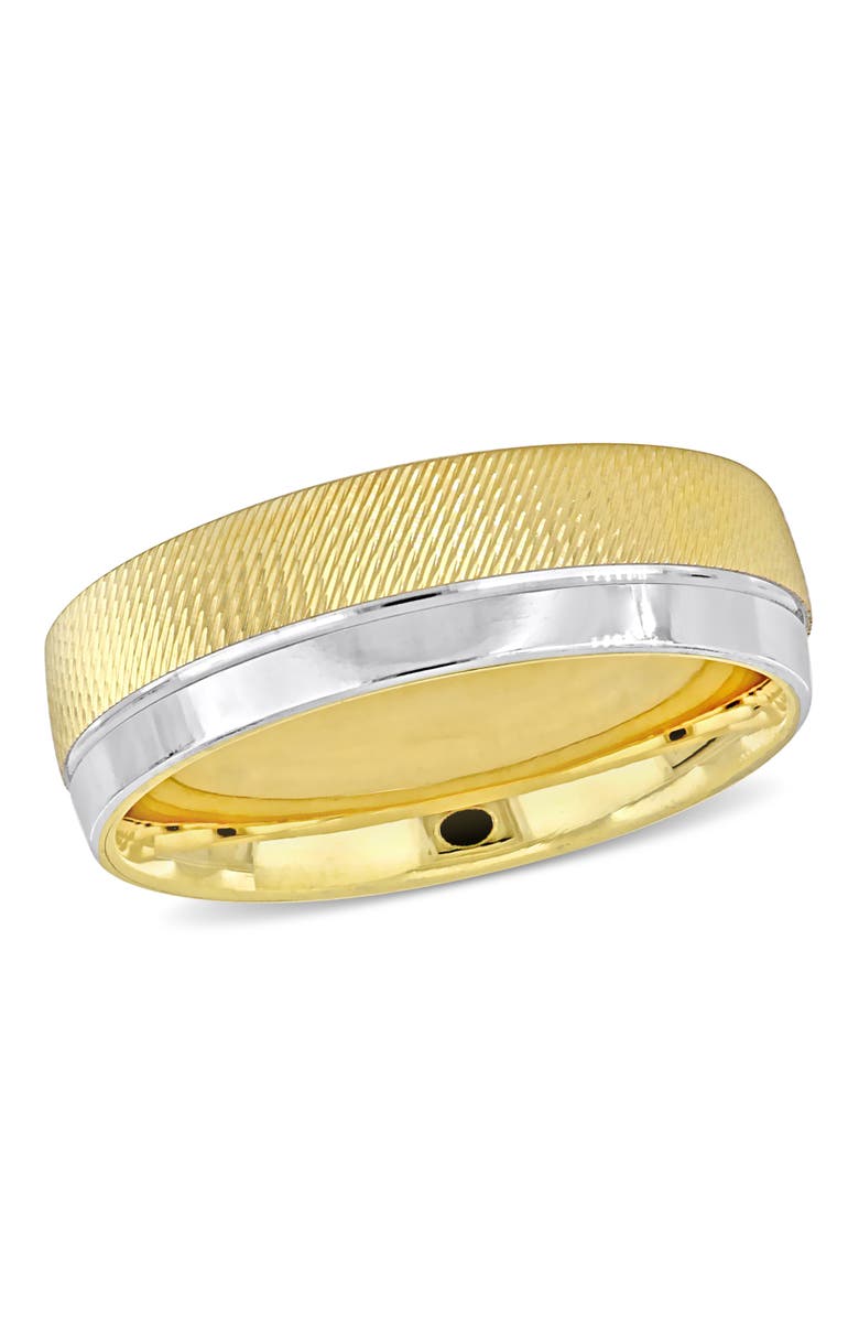Julianna B. 6mm Textured Wedding Band 14k Two-Tone, Main, color, 14K Gold