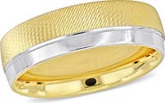 Julianna B. 6mm Textured Wedding Band 14k Two-Tone