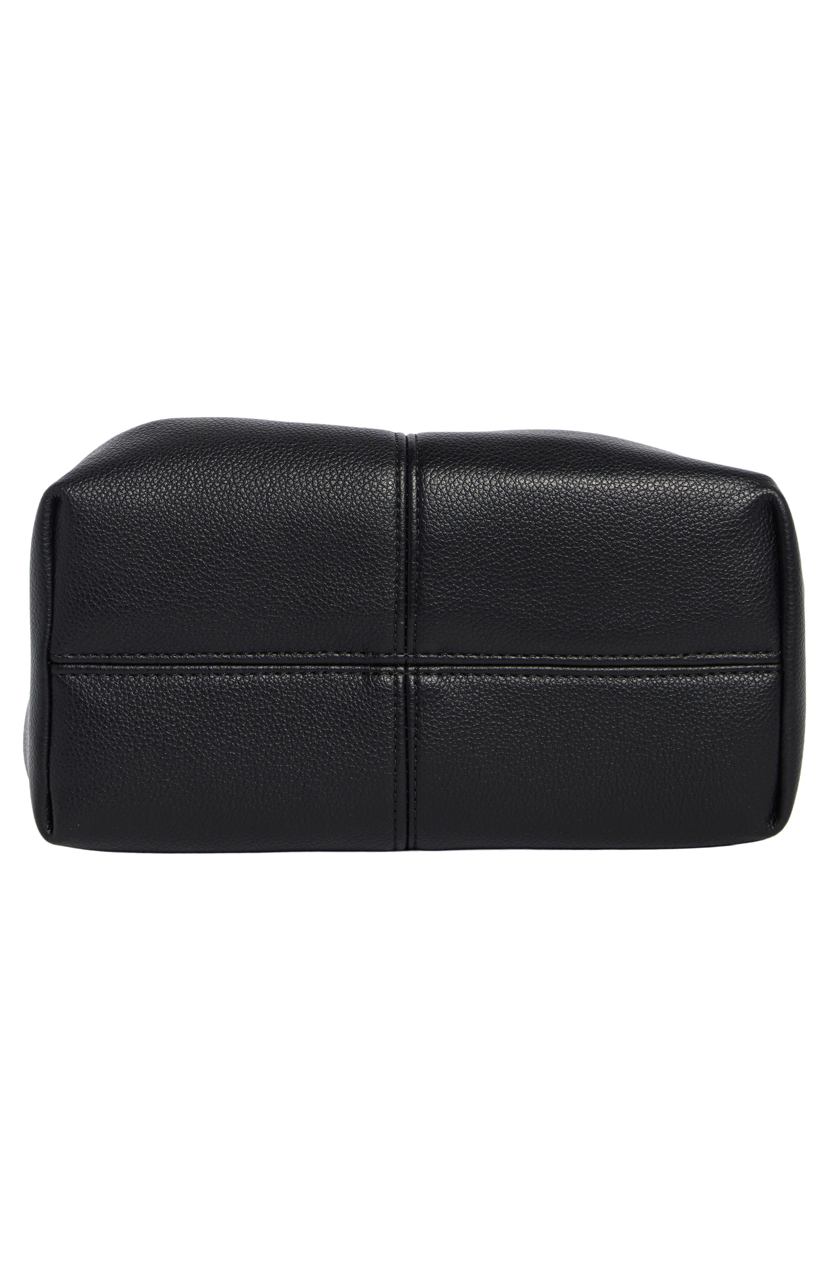 BCBG Mini Pleated Top Handle Bag, Alternate, color, Black