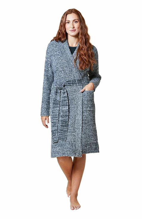 Heather Marshmallow Wrap Robe
