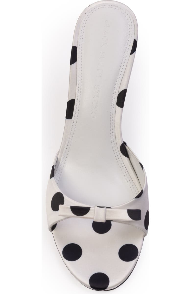 BLACK SUEDE STUDIO Albie 65 Mule, Alternate, color, White Polka Dot Satin