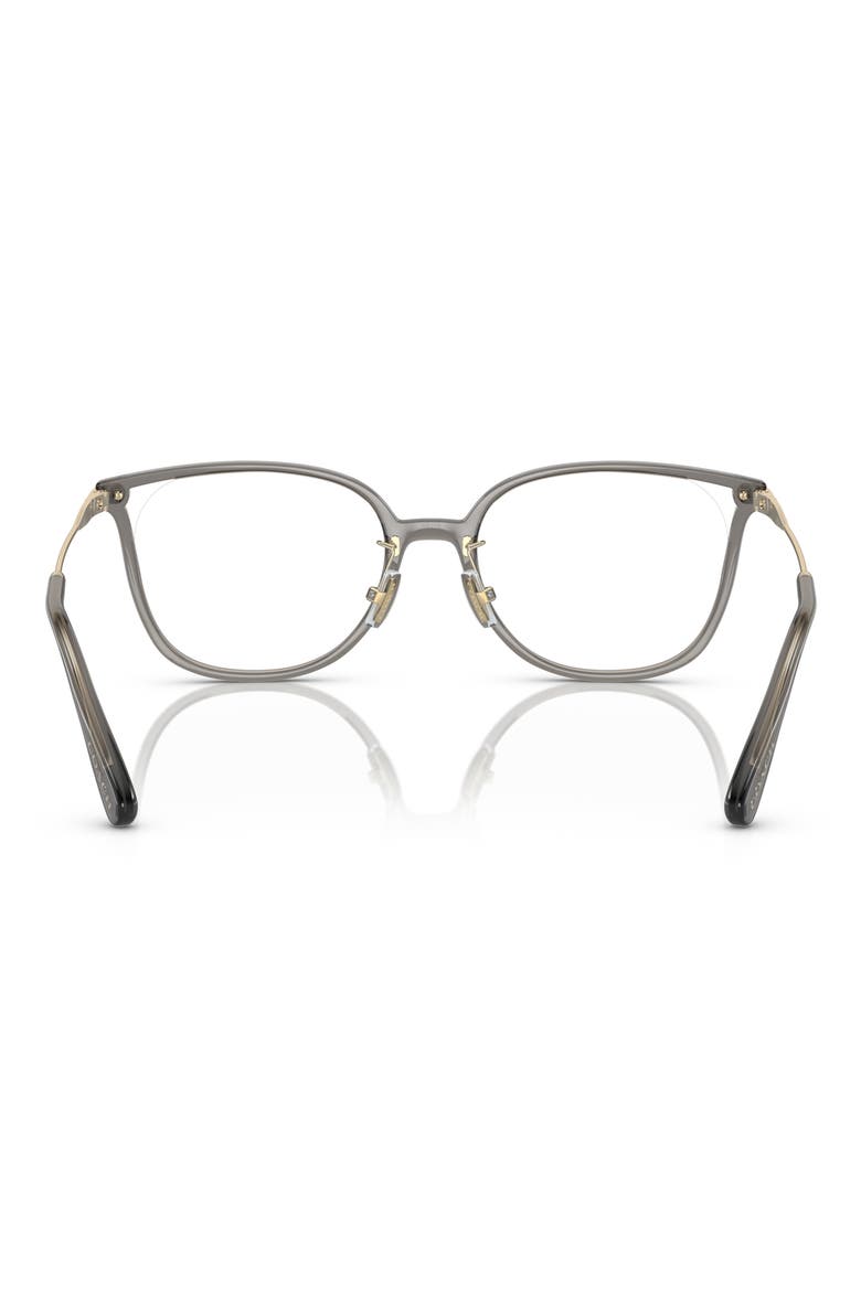 55mm Square Optical Glasses, Alternate, color, TRANSPARENT GREY / DEMO LENS