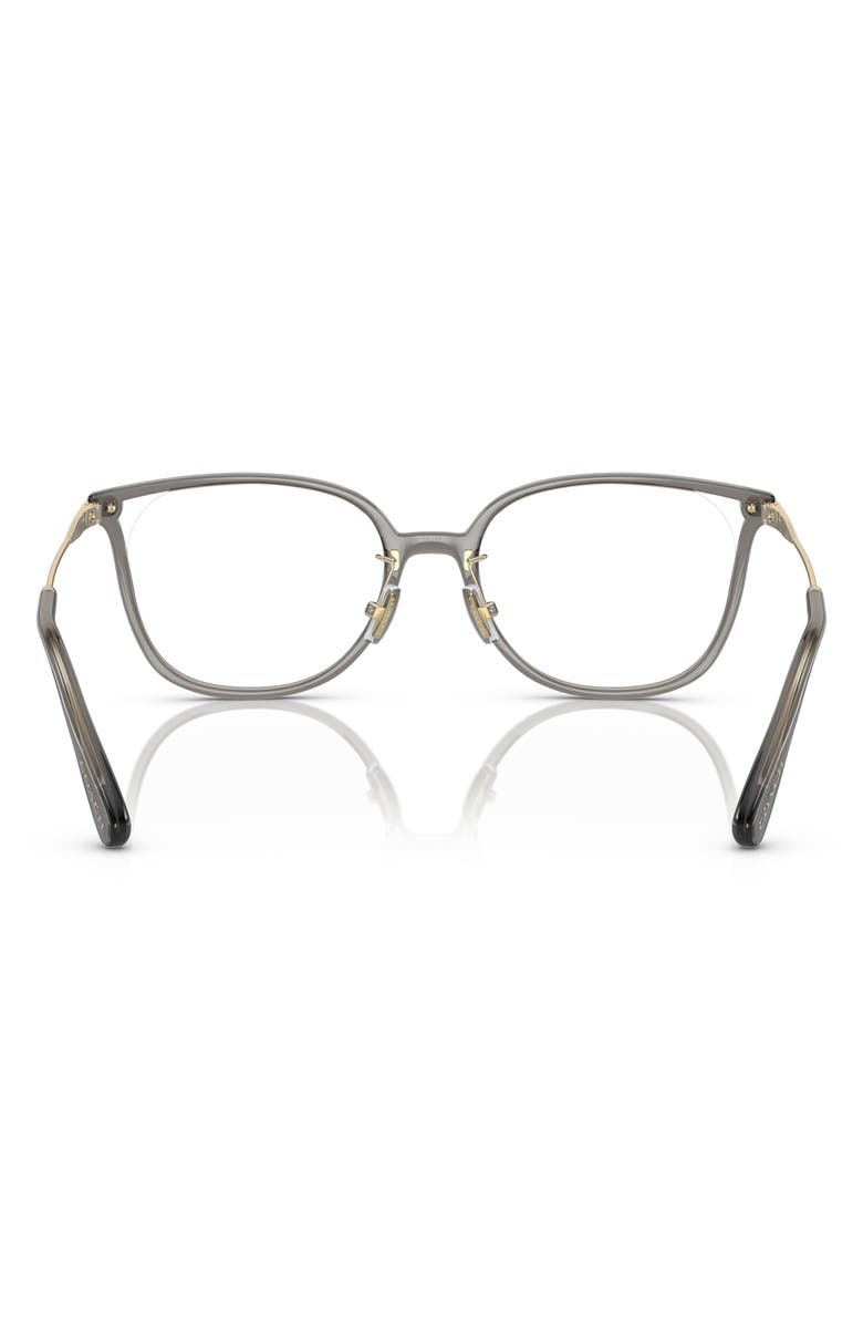 COACH 55mm Square Optical Glasses, Alternate, color, Transparent Grey / Demo Lens
